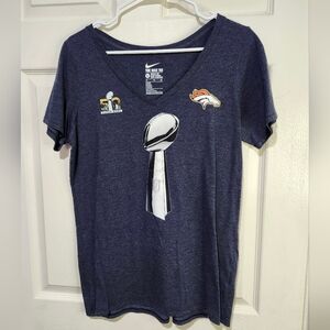 Nike Women's Denver Broncos Superbowl 50 Champion Tee Size XL